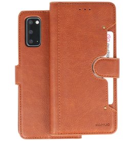 BAOHU KAIYUE - Luxe Portemonnee Hoesje Samsung Galaxy S20 - Bruin