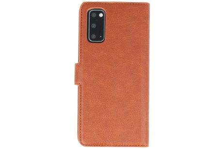 BAOHU KAIYUE - Luxe Portemonnee Hoesje - Pasjeshouder Telefoonhoesje - Wallet Case - Geschikt voor Samsung Galaxy S20 - Bruin