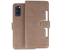 KAIYUE - Luxe Portemonnee Hoesje - Pasjeshouder Telefoonhoesje - Wallet Case - Geschikt voor Samsung Galaxy S20 - Grijs