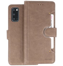 BAOHU KAIYUE - Luxe Portemonnee Hoesje Samsung Galaxy S20 - Grijs