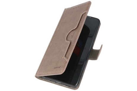 KAIYUE - Luxe Portemonnee Hoesje - Pasjeshouder Telefoonhoesje - Wallet Case - Geschikt voor Samsung Galaxy S20 - Grijs