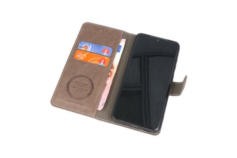 KAIYUE - Luxe Portemonnee Hoesje - Pasjeshouder Telefoonhoesje - Wallet Case - Geschikt voor Samsung Galaxy S20 - Grijs