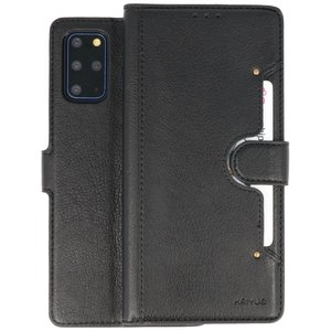 KAIYUE - Luxe Portemonnee Hoesje - Pasjeshouder Telefoonhoesje - Wallet Case - Geschikt voor Samsung Galaxy S20 Plus - Zwart