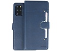 KAIYUE - Luxe Portemonnee Hoesje - Pasjeshouder Telefoonhoesje - Wallet Case - Geschikt voor Samsung Galaxy S20 Plus - Navy