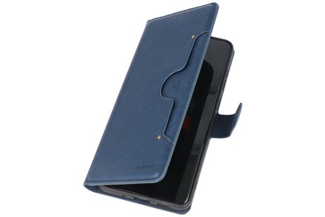 KAIYUE - Luxe Portemonnee Hoesje - Pasjeshouder Telefoonhoesje - Wallet Case - Geschikt voor Samsung Galaxy S20 Plus - Navy