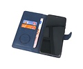 KAIYUE - Luxe Portemonnee Hoesje - Pasjeshouder Telefoonhoesje - Wallet Case - Geschikt voor Samsung Galaxy S20 Plus - Navy