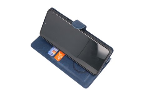 KAIYUE - Luxe Portemonnee Hoesje - Pasjeshouder Telefoonhoesje - Wallet Case - Geschikt voor Samsung Galaxy S20 Plus - Navy