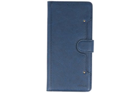 KAIYUE - Luxe Portemonnee Hoesje - Pasjeshouder Telefoonhoesje - Wallet Case - Geschikt voor Samsung Galaxy S20 Plus - Navy