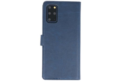 KAIYUE - Luxe Portemonnee Hoesje - Pasjeshouder Telefoonhoesje - Wallet Case - Geschikt voor Samsung Galaxy S20 Plus - Navy