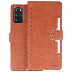 BAOHU KAIYUE - Luxe Portemonnee Hoesje - Pasjeshouder Telefoonhoesje - Wallet Case - Geschikt voor Samsung Galaxy S20 Plus - Bruin