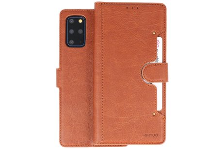 BAOHU KAIYUE - Luxe Portemonnee Hoesje - Pasjeshouder Telefoonhoesje - Wallet Case - Geschikt voor Samsung Galaxy S20 Plus - Bruin