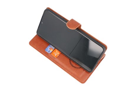 BAOHU KAIYUE - Luxe Portemonnee Hoesje - Pasjeshouder Telefoonhoesje - Wallet Case - Geschikt voor Samsung Galaxy S20 Plus - Bruin