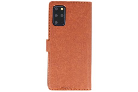KAIYUE - Luxe Portemonnee Hoesje - Pasjeshouder Telefoonhoesje - Wallet Case - Geschikt voor Samsung Galaxy S20 Plus - Bruin
