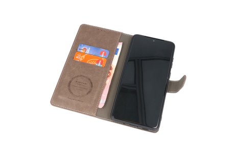BAOHU KAIYUE - Luxe Portemonnee Hoesje - Pasjeshouder Telefoonhoesje - Wallet Case - Geschikt voor Samsung Galaxy S20 Plus - Grijs