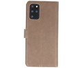 KAIYUE - Luxe Portemonnee Hoesje - Pasjeshouder Telefoonhoesje - Wallet Case - Geschikt voor Samsung Galaxy S20 Plus - Grijs