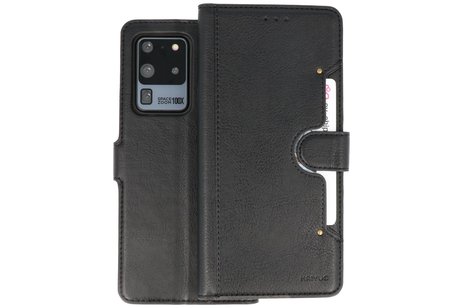 KAIYUE - Luxe Portemonnee Hoesje - Pasjeshouder Telefoonhoesje - Wallet Case - Geschikt voor Samsung Galaxy S20 Ultra - Zwart