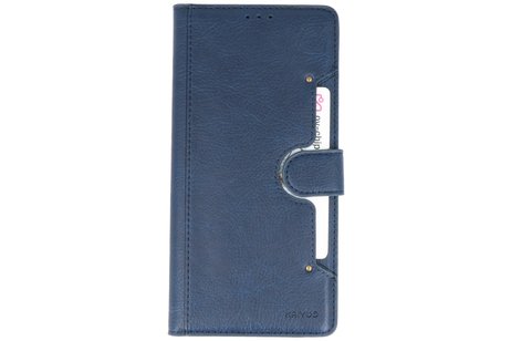 KAIYUE - Luxe Portemonnee Hoesje - Pasjeshouder Telefoonhoesje - Wallet Case - Geschikt voor Samsung Galaxy S20 Ultra - Navy