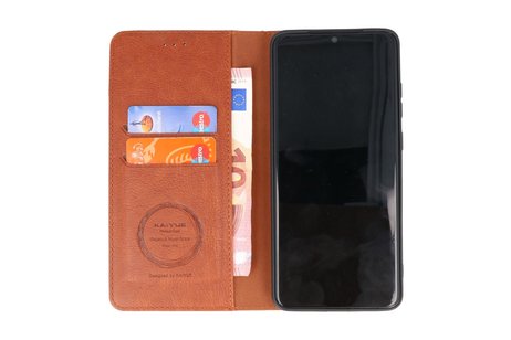 BAOHU KAIYUE - Luxe Portemonnee Hoesje - Pasjeshouder Telefoonhoesje - Wallet Case - Geschikt voor Samsung Galaxy S20 Ultra - Bruin