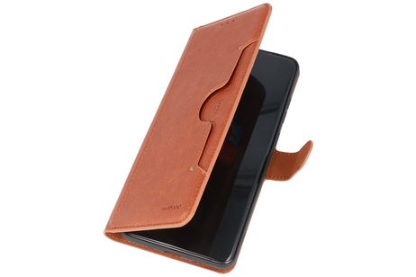 KAIYUE - Luxe Portemonnee Hoesje - Pasjeshouder Telefoonhoesje - Wallet Case - Geschikt voor Samsung Galaxy S20 Ultra - Bruin