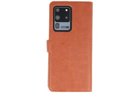 BAOHU KAIYUE - Luxe Portemonnee Hoesje - Pasjeshouder Telefoonhoesje - Wallet Case - Geschikt voor Samsung Galaxy S20 Ultra - Bruin