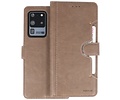 KAIYUE - Luxe Portemonnee Hoesje - Pasjeshouder Telefoonhoesje - Wallet Case - Geschikt voor Samsung Galaxy S20 Ultra - Grijs