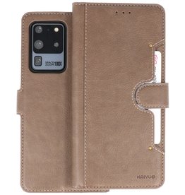BAOHU KAIYUE - Luxe Portemonnee Hoesje Samsung Galaxy S20 Ultra - Grijs
