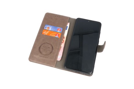BAOHU KAIYUE - Luxe Portemonnee Hoesje - Pasjeshouder Telefoonhoesje - Wallet Case - Geschikt voor Samsung Galaxy S20 Ultra - Grijs