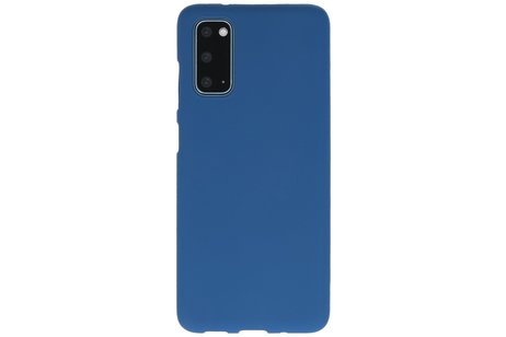 BAOHU Hoesje Geschikt voor de Samsung Galaxy S20 - Backcover Color Telefoonhoesje - Navy