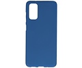 BAOHU Hoesje Geschikt voor de Samsung Galaxy S20 - Backcover Color Telefoonhoesje - Navy