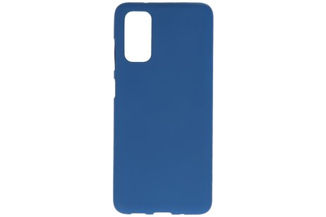 BAOHU Hoesje Geschikt voor de Samsung Galaxy S20 - Backcover Color Telefoonhoesje - Navy