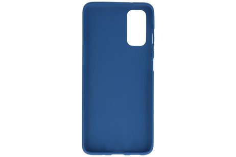 BAOHU Hoesje Geschikt voor de Samsung Galaxy S20 - Backcover Color Telefoonhoesje - Navy