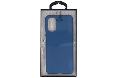 BackCover Hoesje Color Telefoonhoesje voor Samsung Galaxy S20 - Navy