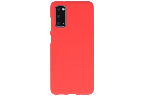 BAOHU Hoesje Geschikt voor de Samsung Galaxy S20 - Backcover Color Telefoonhoesje - Rood