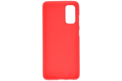 BAOHU Hoesje Geschikt voor de Samsung Galaxy S20 - Backcover Color Telefoonhoesje - Rood