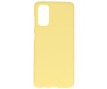 BAOHU Hoesje Geschikt voor de Samsung Galaxy S20 - Backcover Color Telefoonhoesje - Geel