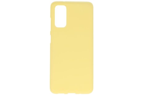 BackCover Hoesje Color Telefoonhoesje voor Samsung Galaxy S20 - Geel