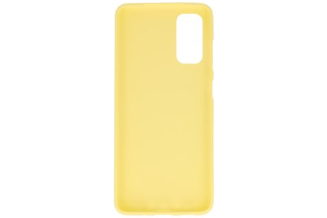 BAOHU Hoesje Geschikt voor de Samsung Galaxy S20 - Backcover Color Telefoonhoesje - Geel