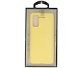 BAOHU Hoesje Geschikt voor de Samsung Galaxy S20 - Backcover Color Telefoonhoesje - Geel