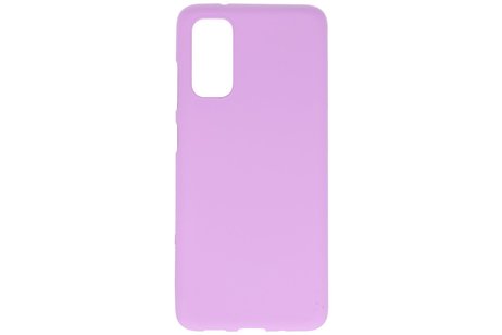 BAOHU Hoesje Geschikt voor de Samsung Galaxy S20 - Backcover Color Telefoonhoesje - Paars