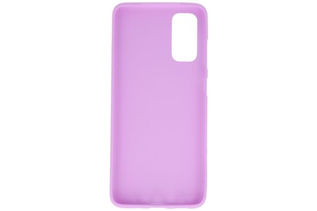 BAOHU Hoesje Geschikt voor de Samsung Galaxy S20 - Backcover Color Telefoonhoesje - Paars