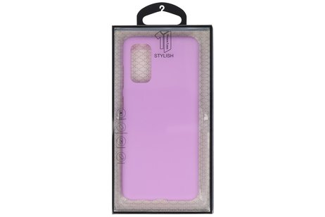 BAOHU Hoesje Geschikt voor de Samsung Galaxy S20 - Backcover Color Telefoonhoesje - Paars