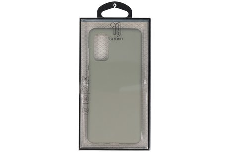 BAOHU Hoesje Geschikt voor de Samsung Galaxy S20 - Backcover Color Telefoonhoesje - Grijs