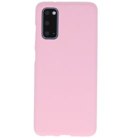 BAOHU BackCover Hoesje Color Telefoonhoesje Samsung Galaxy S20 - Roze