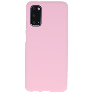 BAOHU Hoesje Geschikt voor de Samsung Galaxy S20 - Backcover Color Telefoonhoesje - Roze