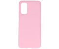 BAOHU Hoesje Geschikt voor de Samsung Galaxy S20 - Backcover Color Telefoonhoesje - Roze