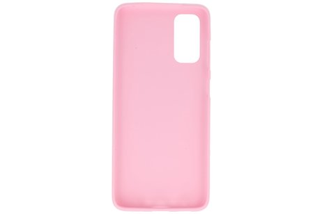 BAOHU Hoesje Geschikt voor de Samsung Galaxy S20 - Backcover Color Telefoonhoesje - Roze