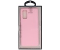 BAOHU Hoesje Geschikt voor de Samsung Galaxy S20 - Backcover Color Telefoonhoesje - Roze