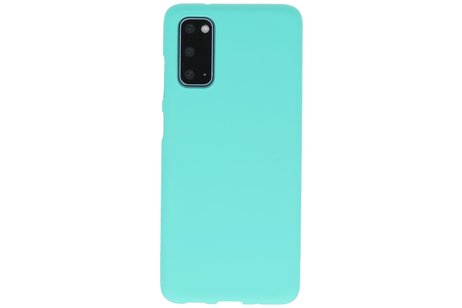 BAOHU Hoesje Geschikt voor de Samsung Galaxy S20 - Backcover Color Telefoonhoesje - Turquoise