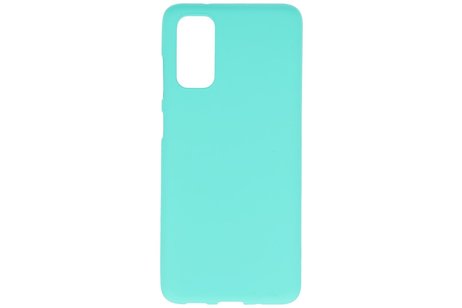 BAOHU Hoesje Geschikt voor de Samsung Galaxy S20 - Backcover Color Telefoonhoesje - Turquoise