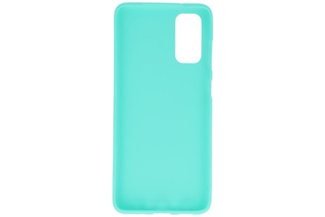 BAOHU Hoesje Geschikt voor de Samsung Galaxy S20 - Backcover Color Telefoonhoesje - Turquoise